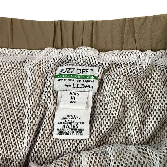 L.L. Bean Convertible Hiking Pants Men’s Size XL Khaki Insect Shield Belt 0AJV5 - Picture 4 of 5